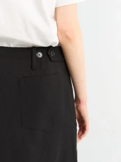 Tab Skirt i Mat Sort