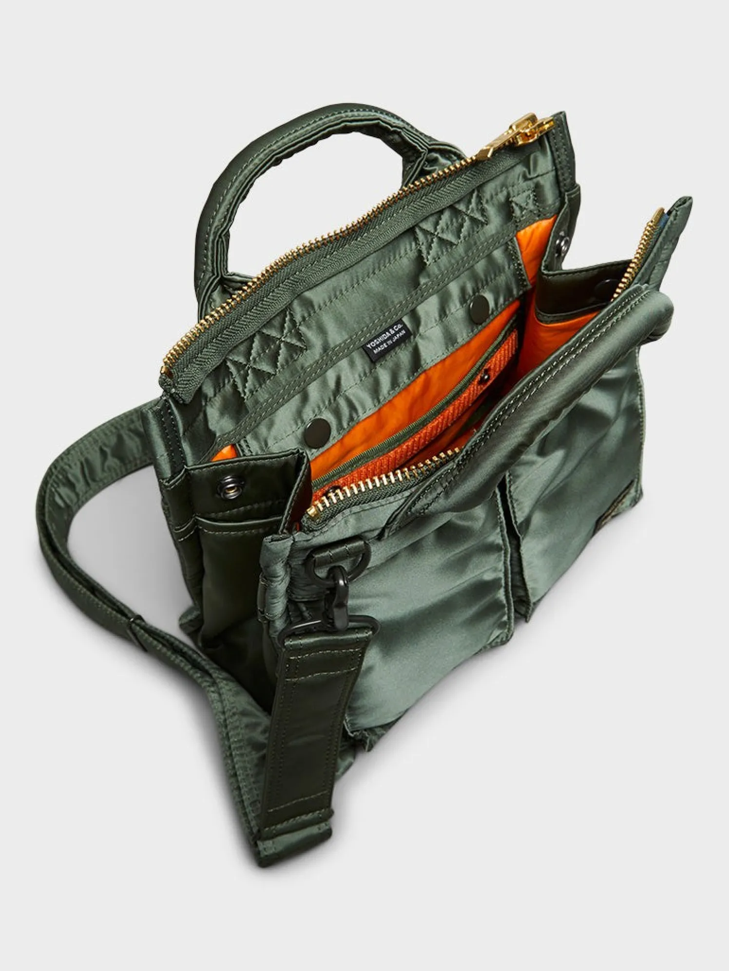 Tanker Square Tote Bag i Salviegrøn