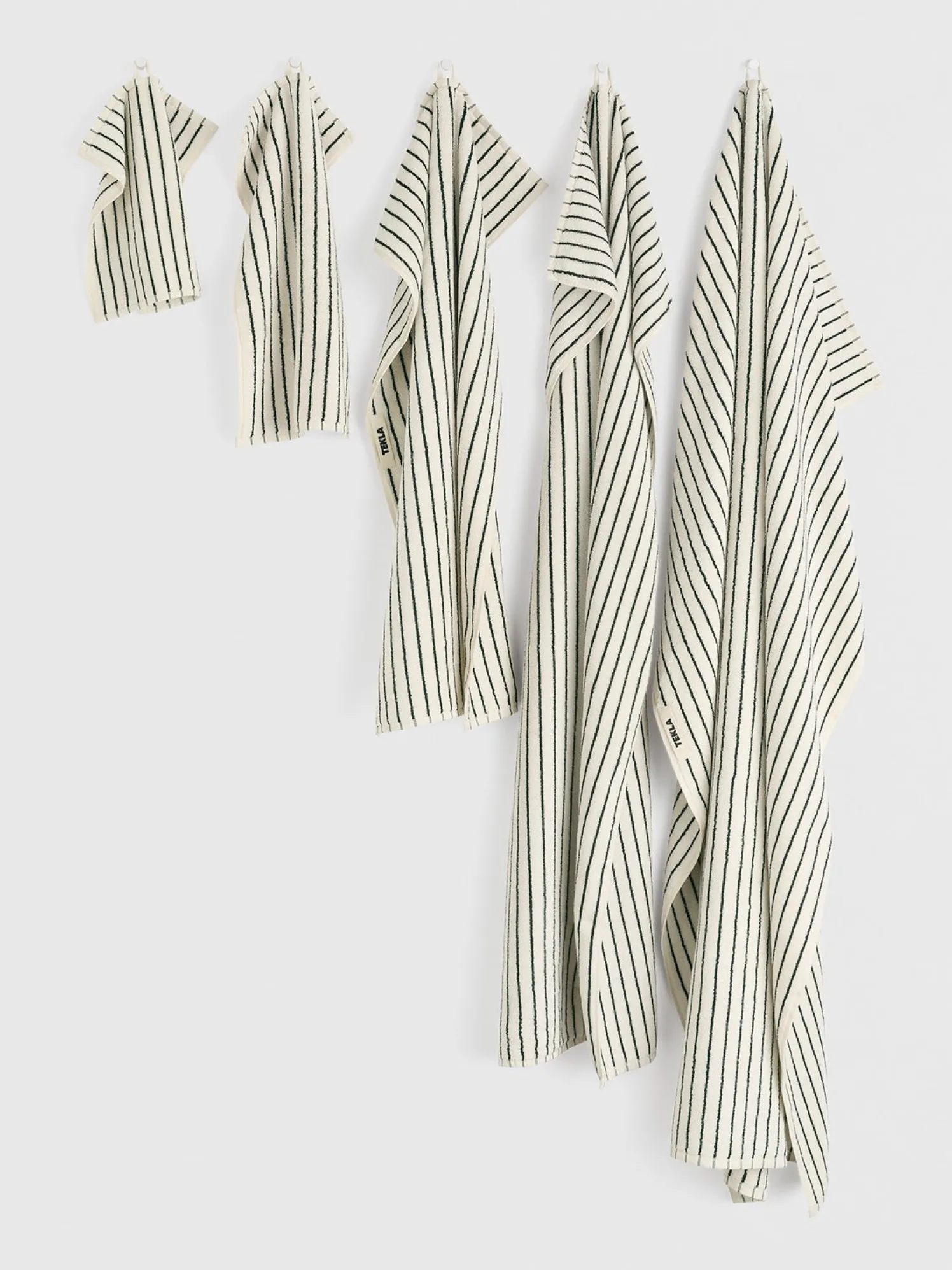 Terry Håndklæde i Racing Green Stripes