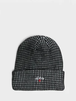 Tri-Color Beanie i Sort og Grå