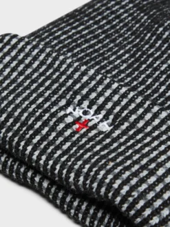 Tri-Color Beanie i Sort og Grå