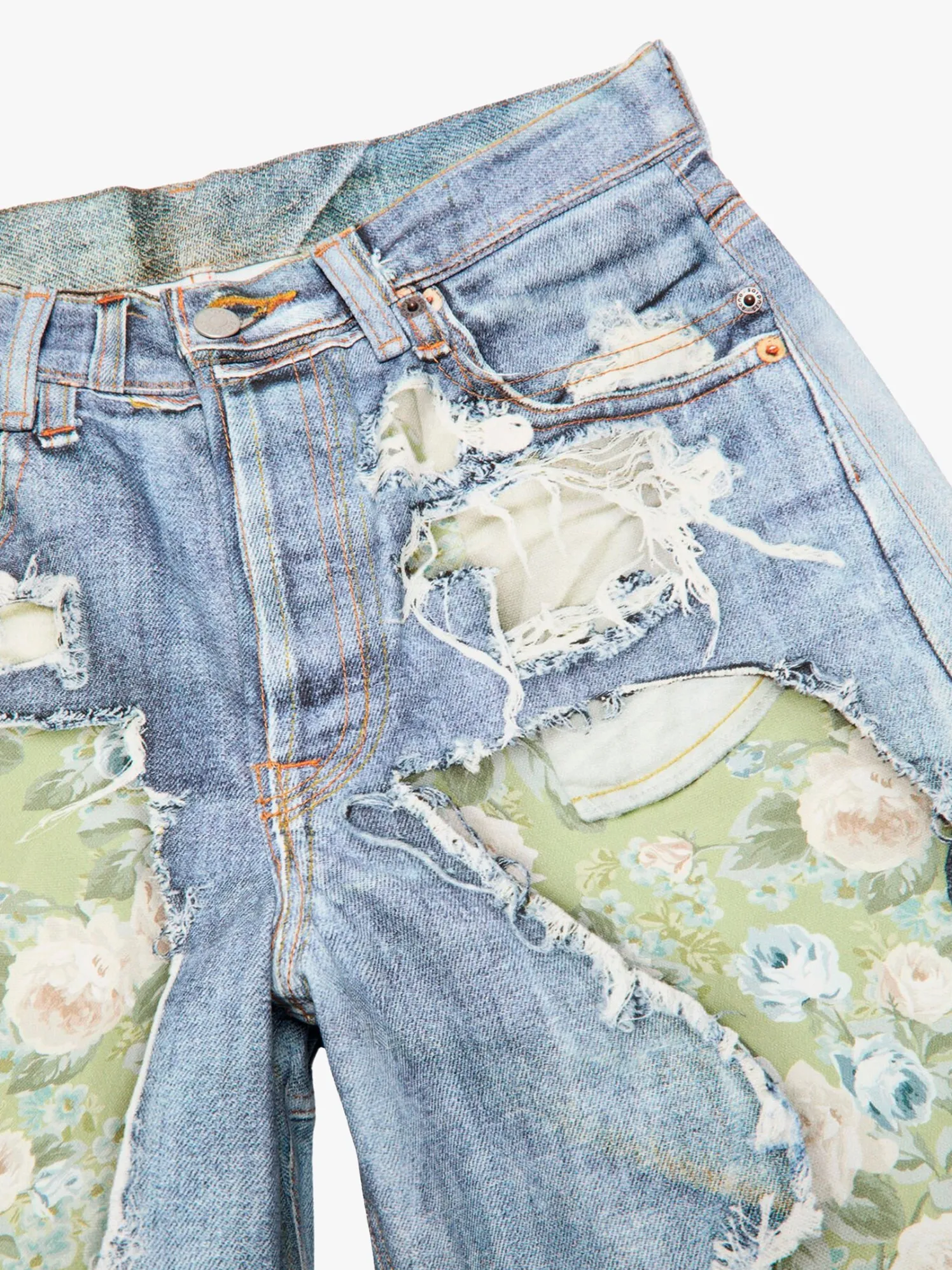 Trompe-l’œil Jeans 1981 i Blå og Grøn