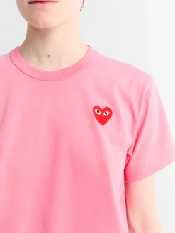 T-Shirt Red Emblem Knit i Lyserød