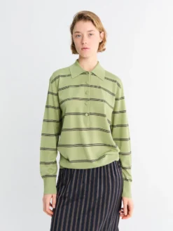 Tuno Stripe sweater i Oliven
