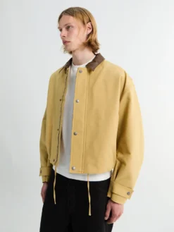 Twill Bomber Jacket i Sand Beige