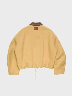 Twill Bomber Jacket i Sand Beige
