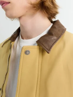 Twill Bomber Jacket i Sand Beige