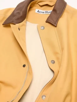 Twill Bomber Jacket i Sand Beige