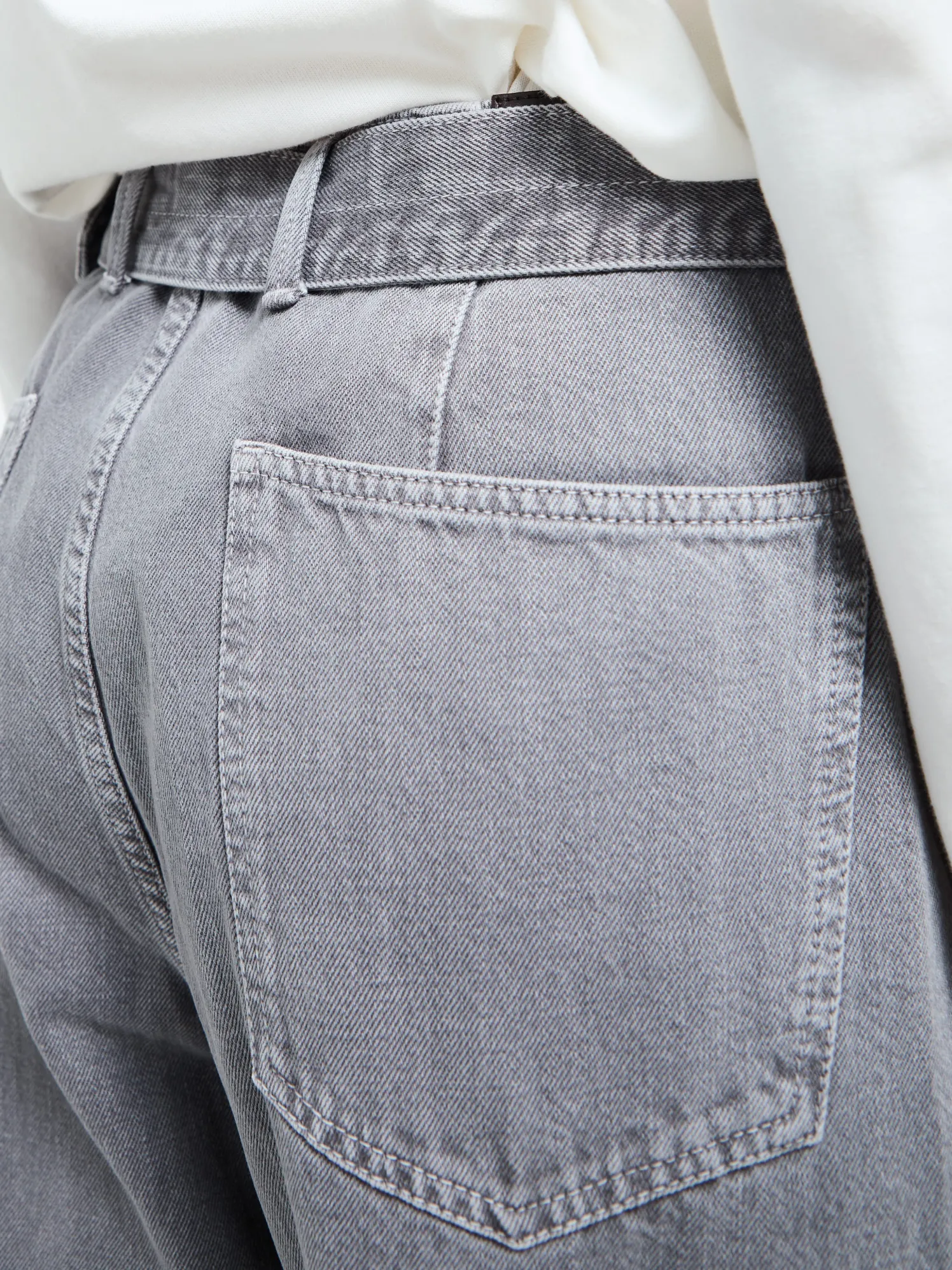 Twisted Belted Bukser i Heather