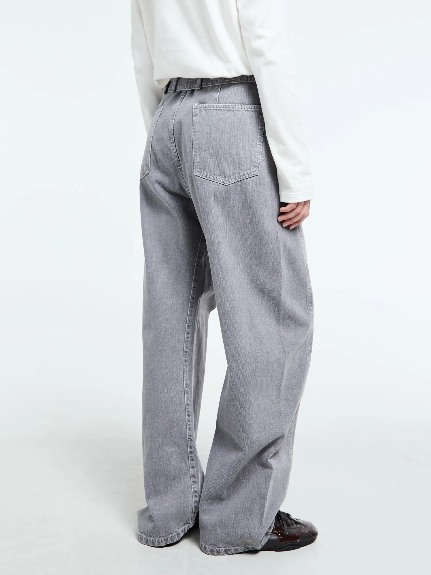 Twisted Belted Bukser i Heather