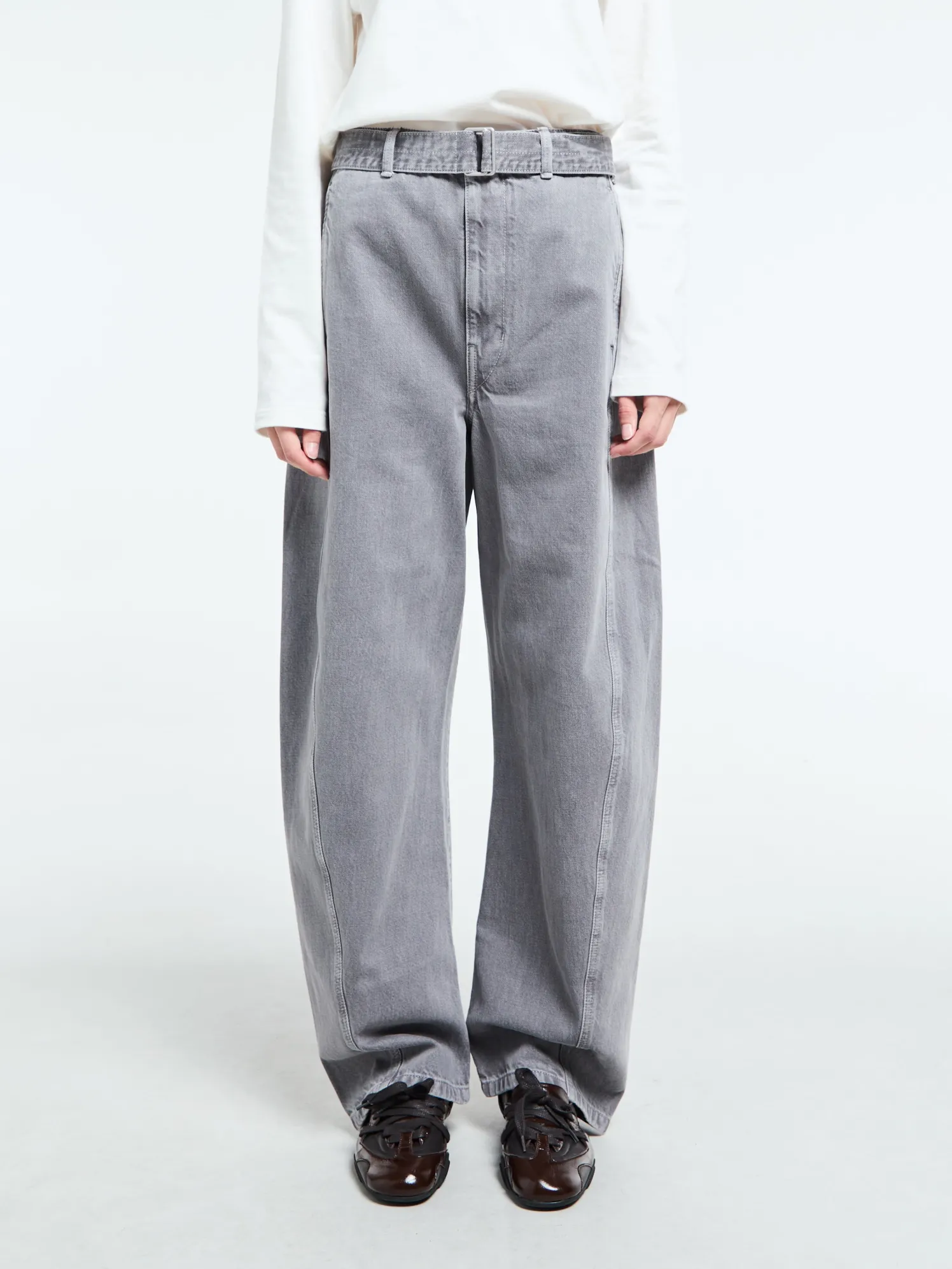 Twisted Belted Bukser i Heather