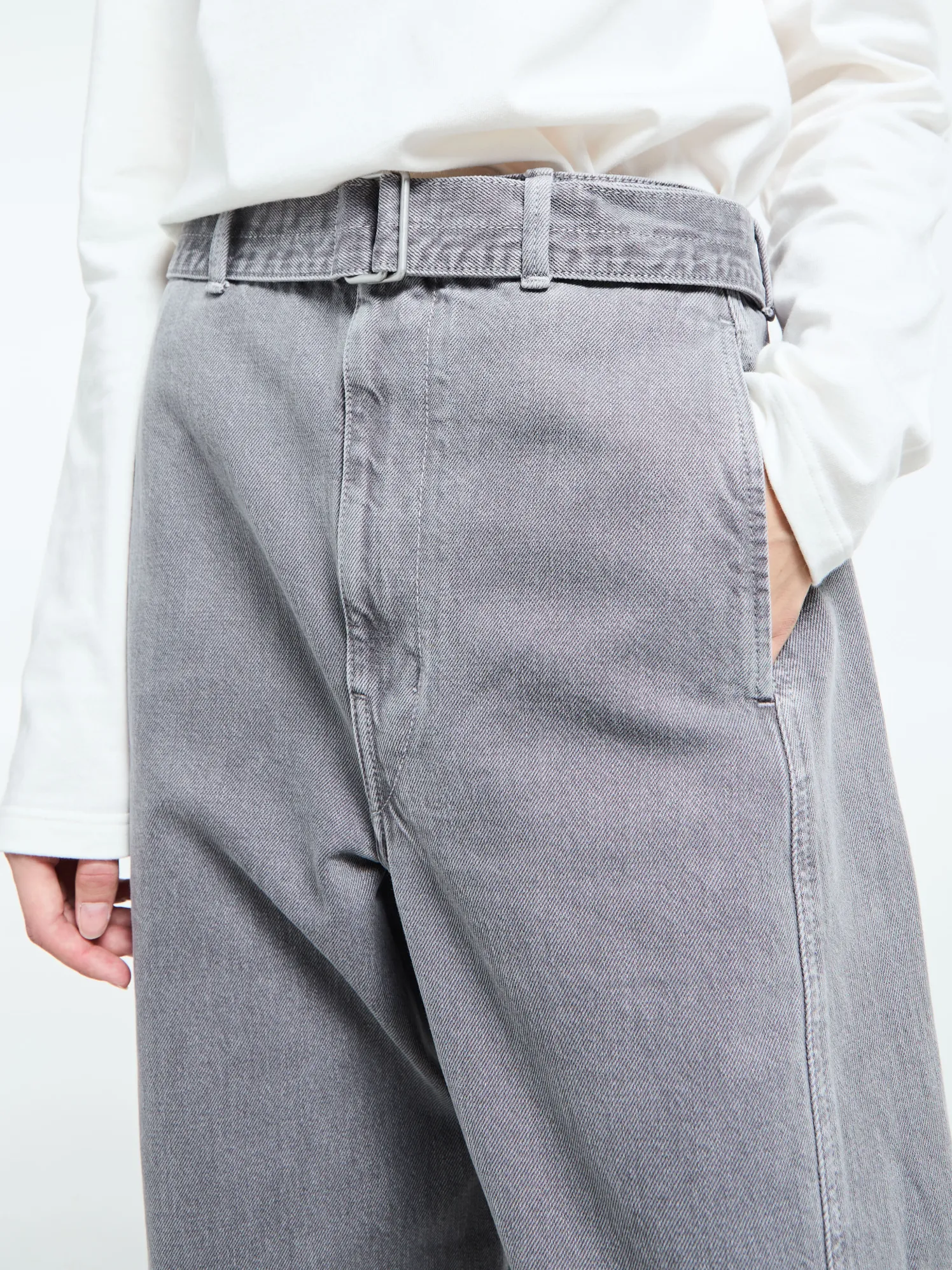 Twisted Belted Bukser i Heather
