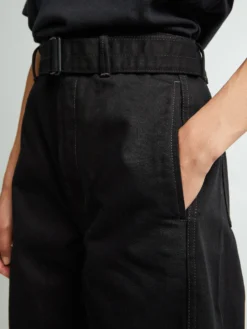 Twisted Belted Bukser i Sort