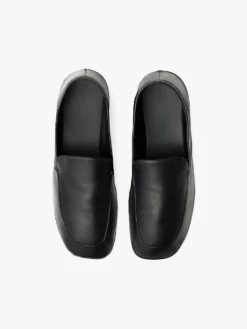 Udendørs læder Slippers i Sort
