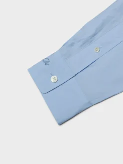 Unisex Soft Poplin BD Shirt i Soft Blue