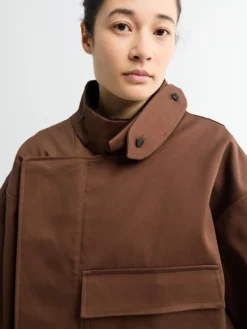 Vandafvisende trenchcoat i Dusty Brown