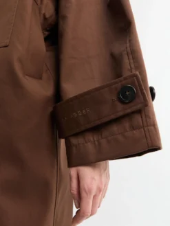 Vandafvisende trenchcoat i Dusty Brown