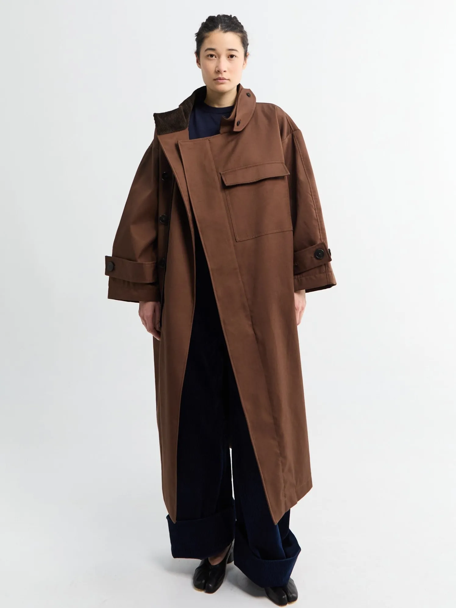 Vandafvisende trenchcoat i Dusty Brown