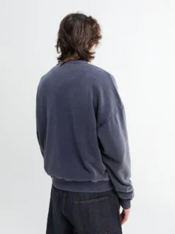 Vasket Sweatshirt i Navy Blå