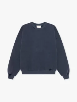 Vasket Sweatshirt i Navy Blå
