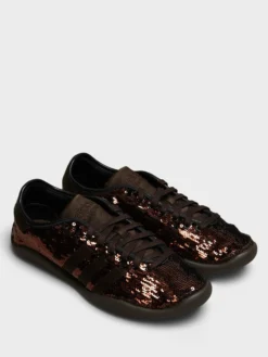 Wales Bonner Karintha Sequin Sneakers i Supplier Colour, Dark Brown og Core Black
