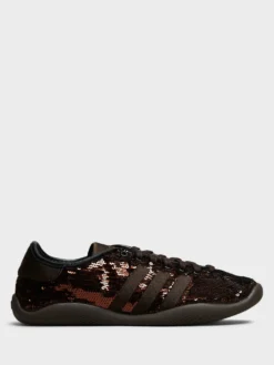 Wales Bonner Karintha Sequin Sneakers i Supplier Colour, Dark Brown og Core Black