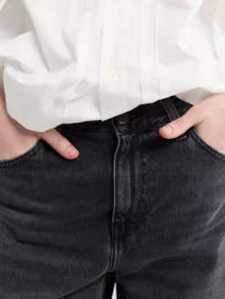 W' Arin Pant i Sort Dark Used Wash