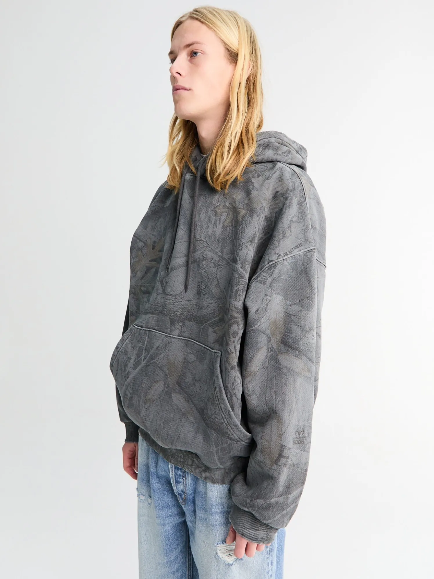 Washed Realtree Hoodie i Ash