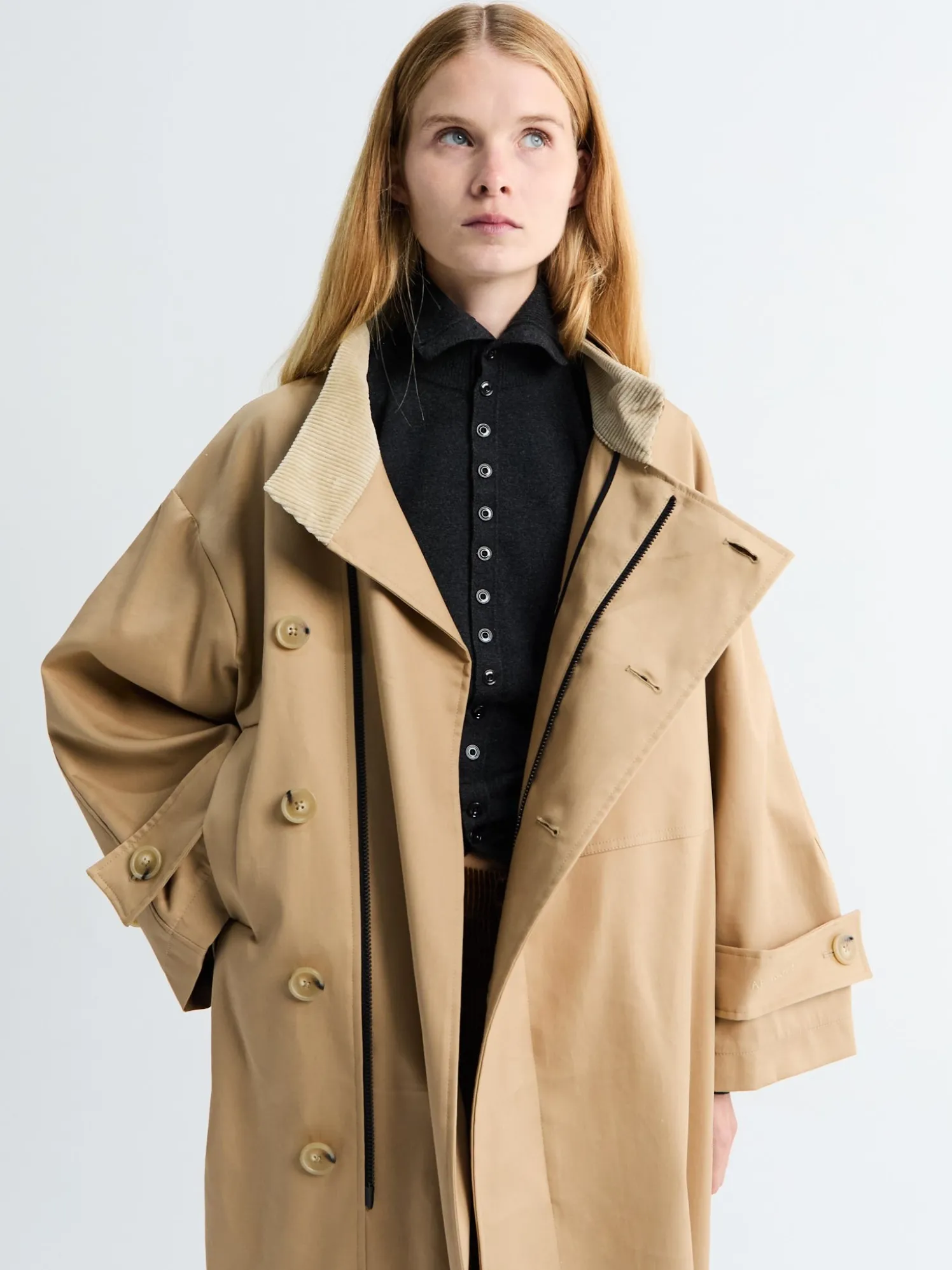 Water Resistant Frakke i Beige