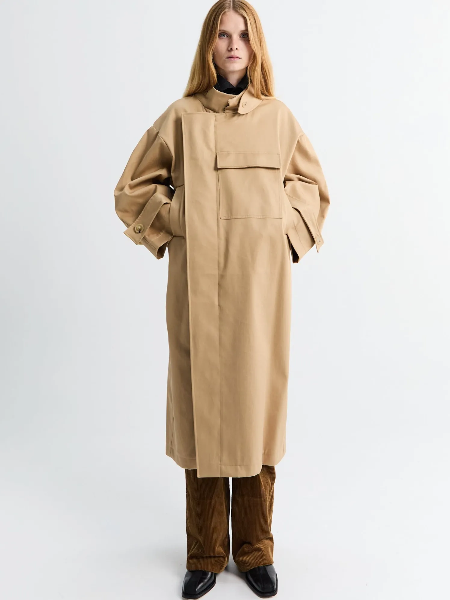 Water Resistant Frakke i Beige