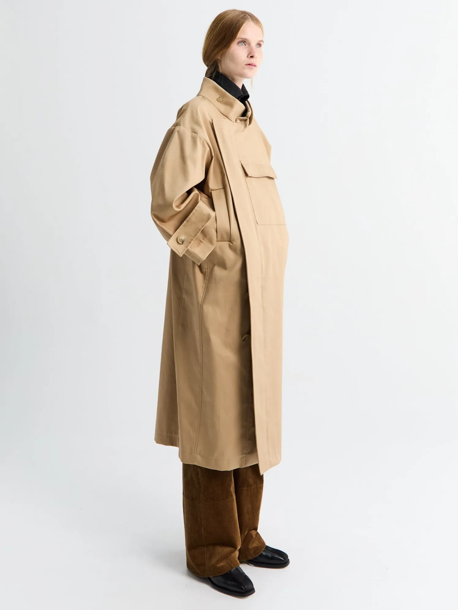 Water Resistant Frakke i Beige