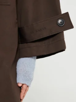 Water Resistant Frakke i Mørkebrun