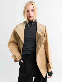 Water Resistant Jakke i Beige