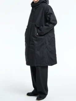 Waxed Parka jakke i Sort