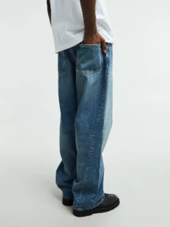 Wide Twist Jeans i Dark Blue Vintage