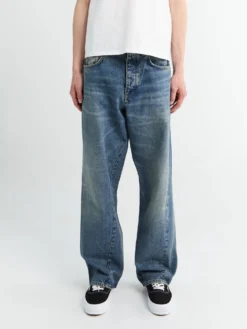 Wide Twist Jeans i Mørkeblå Vintage