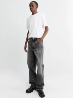 Wide Twist Jeans i Ny Sort Slid