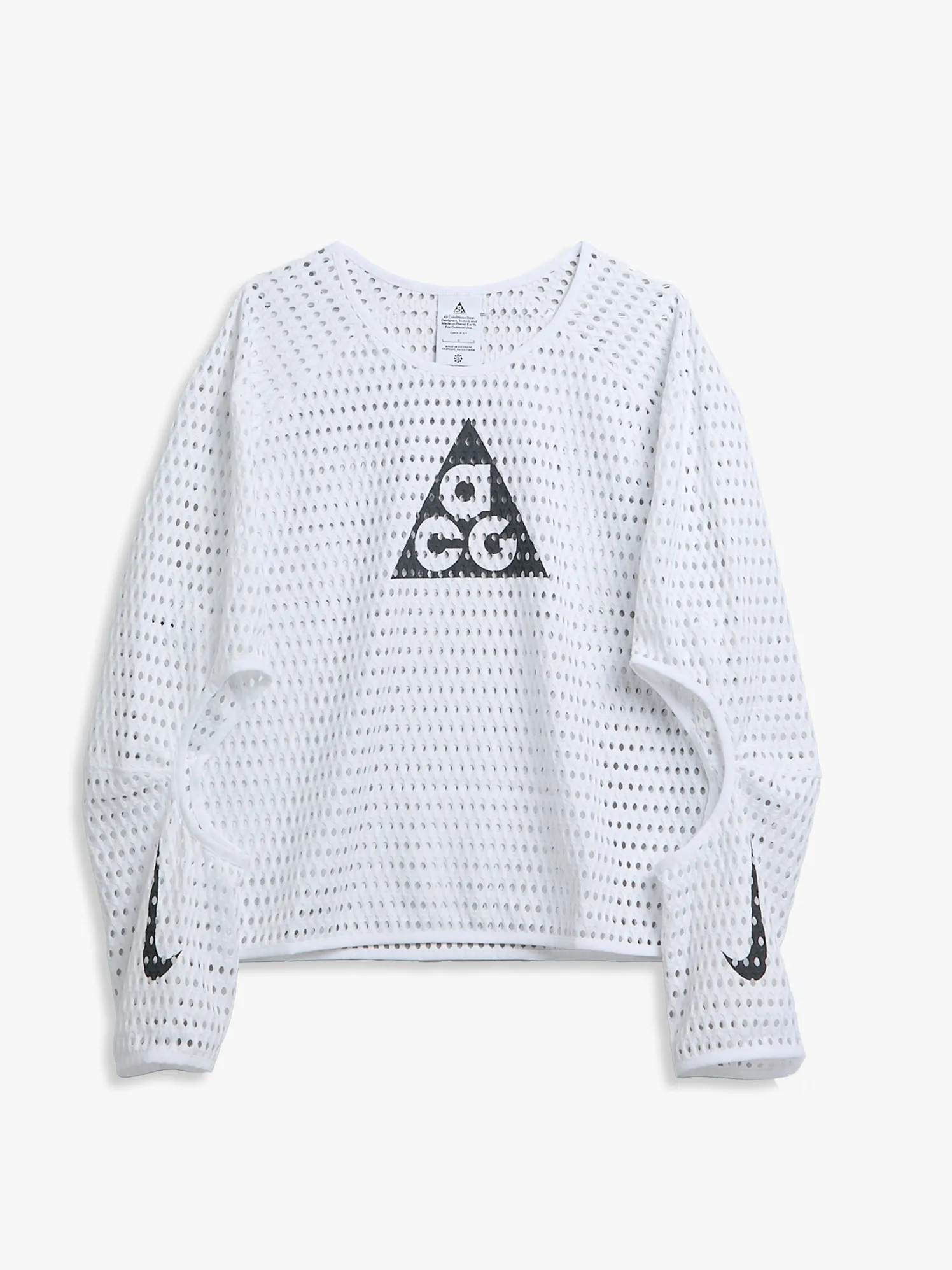 Womens Acg Dri-Fit Long-Sleeve Top i Hvid og Anthracite