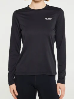 Women's Balance Long Sleeve T-Shirt i Black