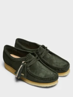 Women's Wallabee Sko i Forest Green Suede