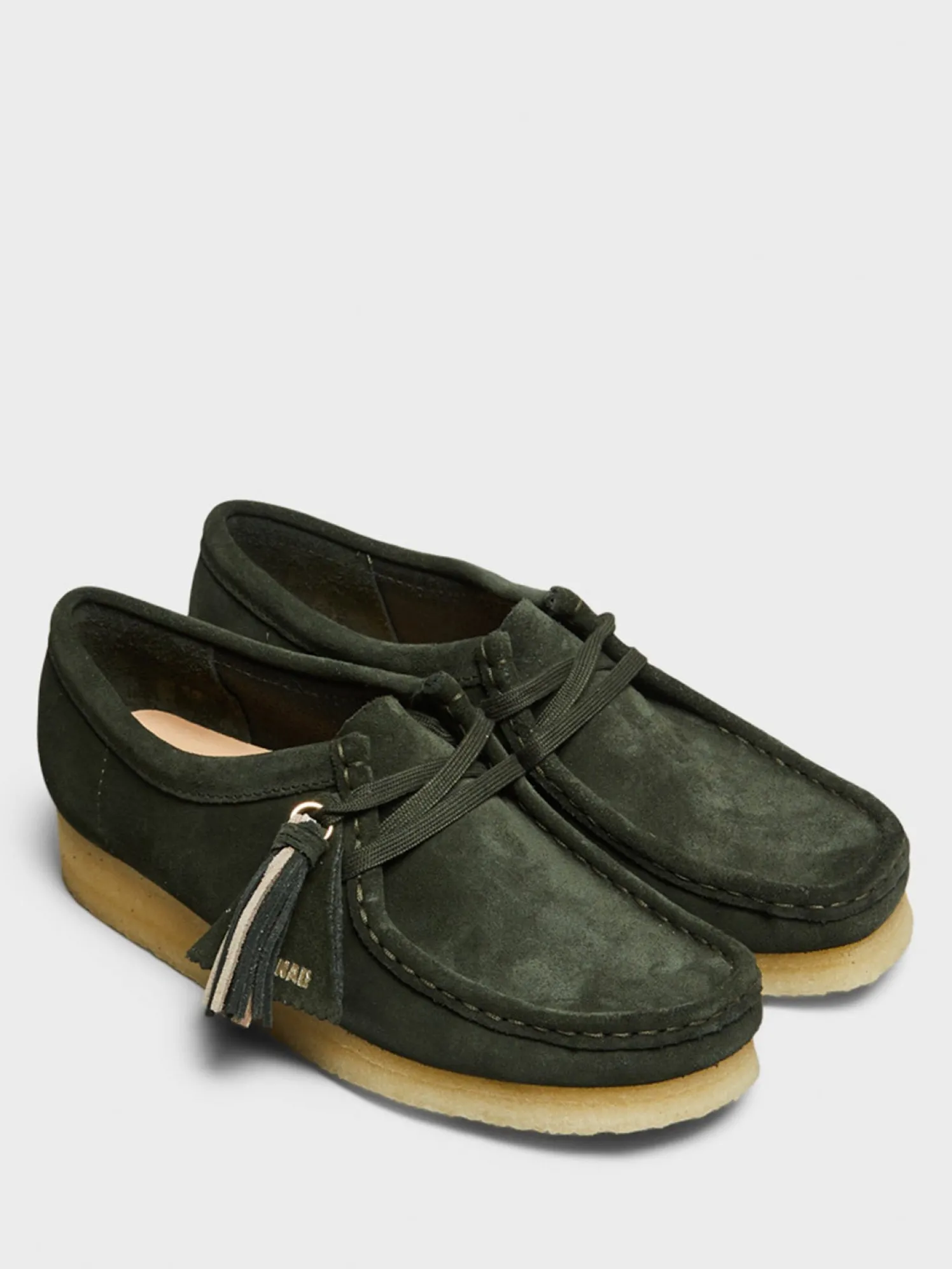 Women's Wallabee Sko i Forest Green Suede