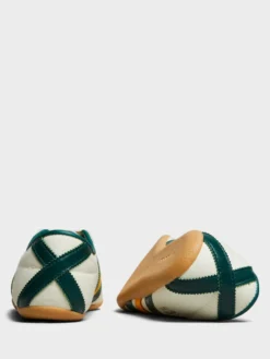 W' Tokyo Sneakers in Cream White, Collegiate Green and Gum