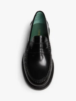Yardee Moccasin Loafers i Sort Polido