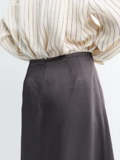 Youri Pleat Front Nederdel i Slate
