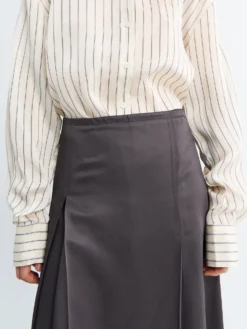 Youri Pleat Front Nederdel i Slate